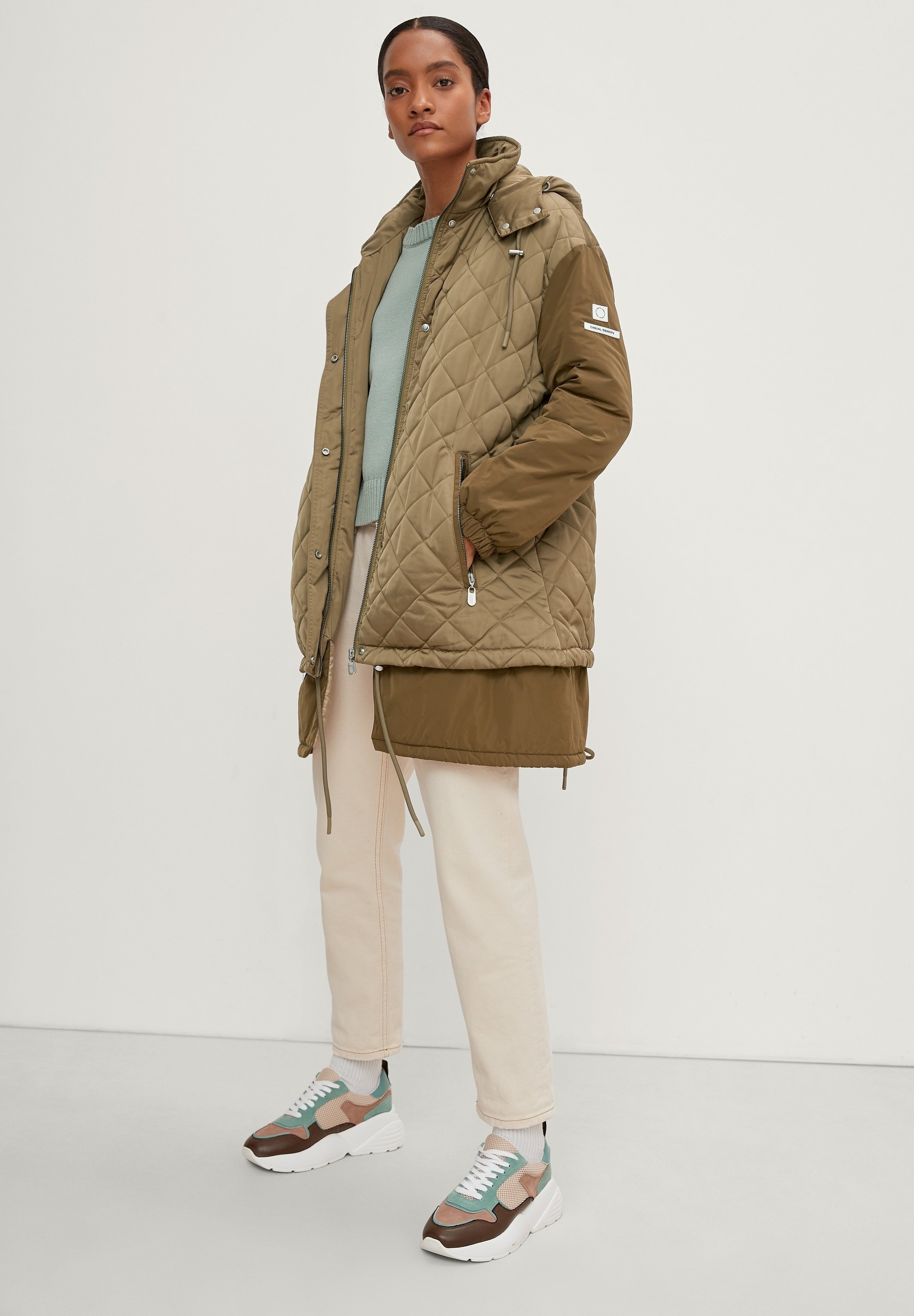 light brown bubble coat