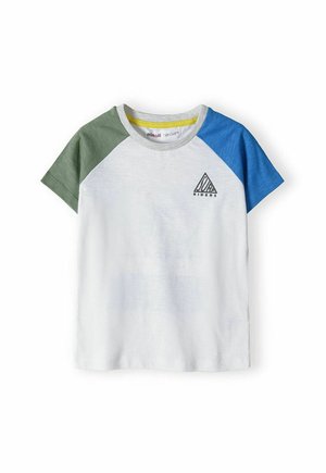 SHORT SLEEVE  - Basic T-shirt - white olive blue