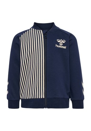 STRIPY ZIP - Bomber Jacket - black iris