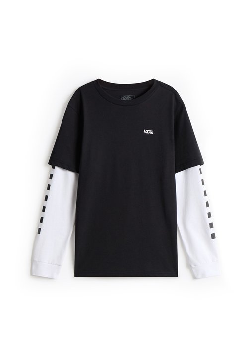 Vans BY LONG CHECK TWOFER BOYS - Long sleeved top - racing black white — foto 5