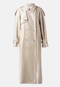 IRIDESCENT DIAGONAL LONG JACKET - Καμπαρντίνα - beige