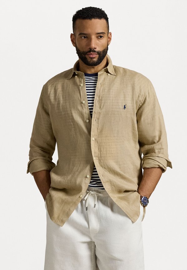 LINEN SHIRT - Shirt - coastal beige