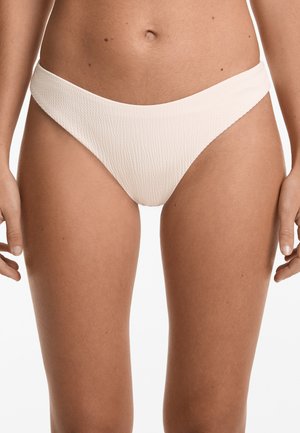 OYSHO U-CUT TEXTURED BRAZILIAN - Bikinibroekje - beige