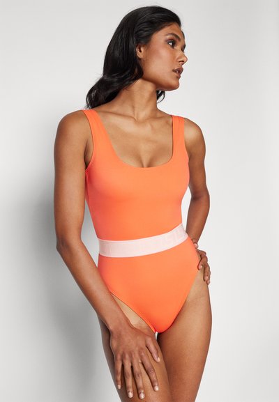 Versace SWIM ONE PIECE NEW LOGO - Peldkostīms - coral/dusty rose/ivory