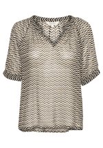 Part Two POPSY - Blus - small black zig zag print/svart - Zalando.se