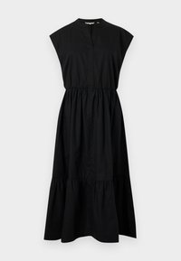 DRESS SOLID WITH VOLANTS - Kasdienė suknelė - deep black