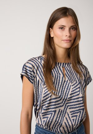 Bluse - graphical strokes print