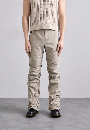 RUCHED TROUSERS - Pantalon classique - black