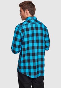 Urban Classics CHECKED - Ing - black/turquoise