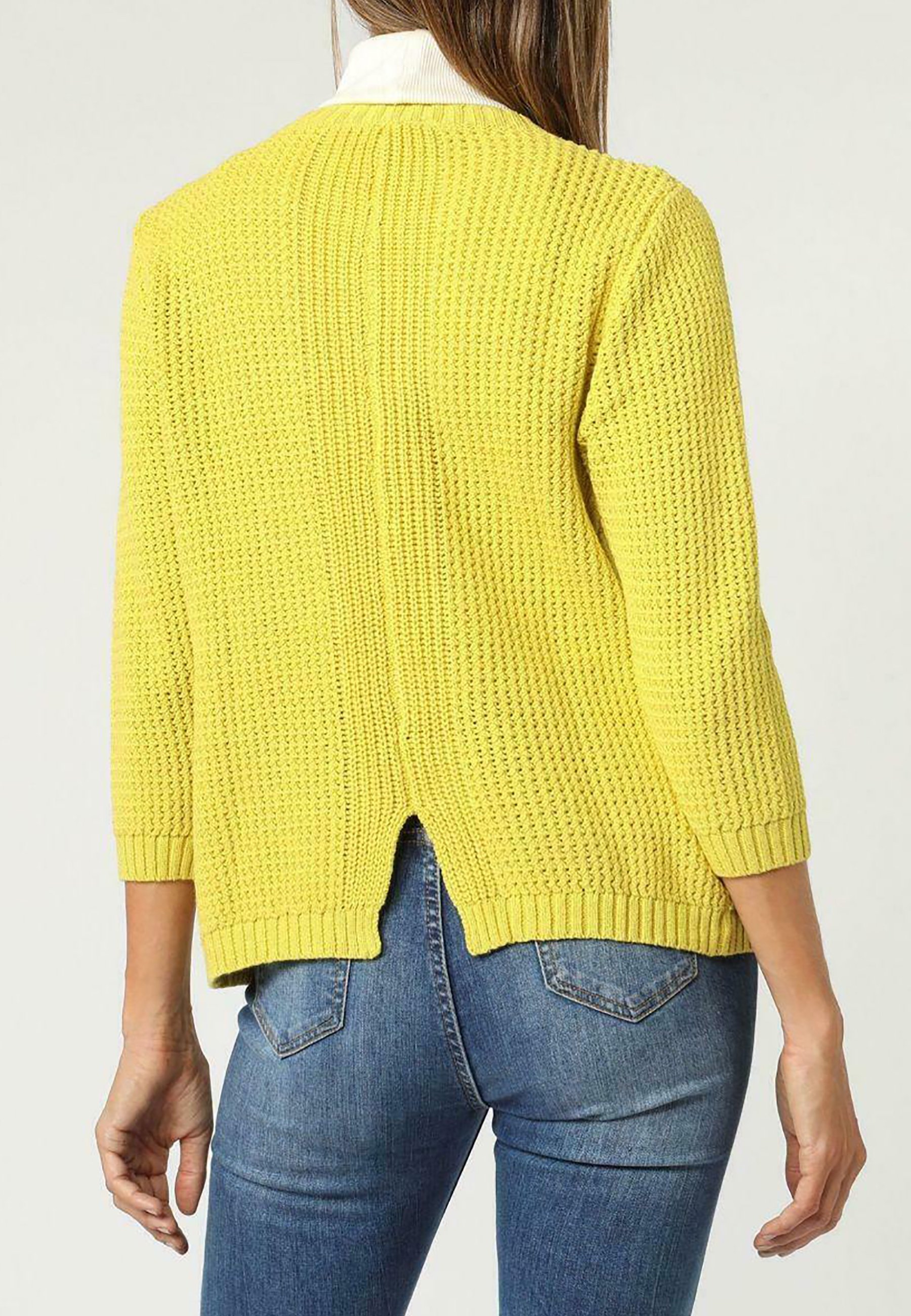 SENSE CON PUNTO AMPLIO - Chaqueta de punto - amarillo - Zalando.es