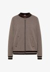 LIGHTWEIGHT BLOUSON IN A HOUNDSTOOTH PRINT - Bomber Jacket - raw chocolate brown