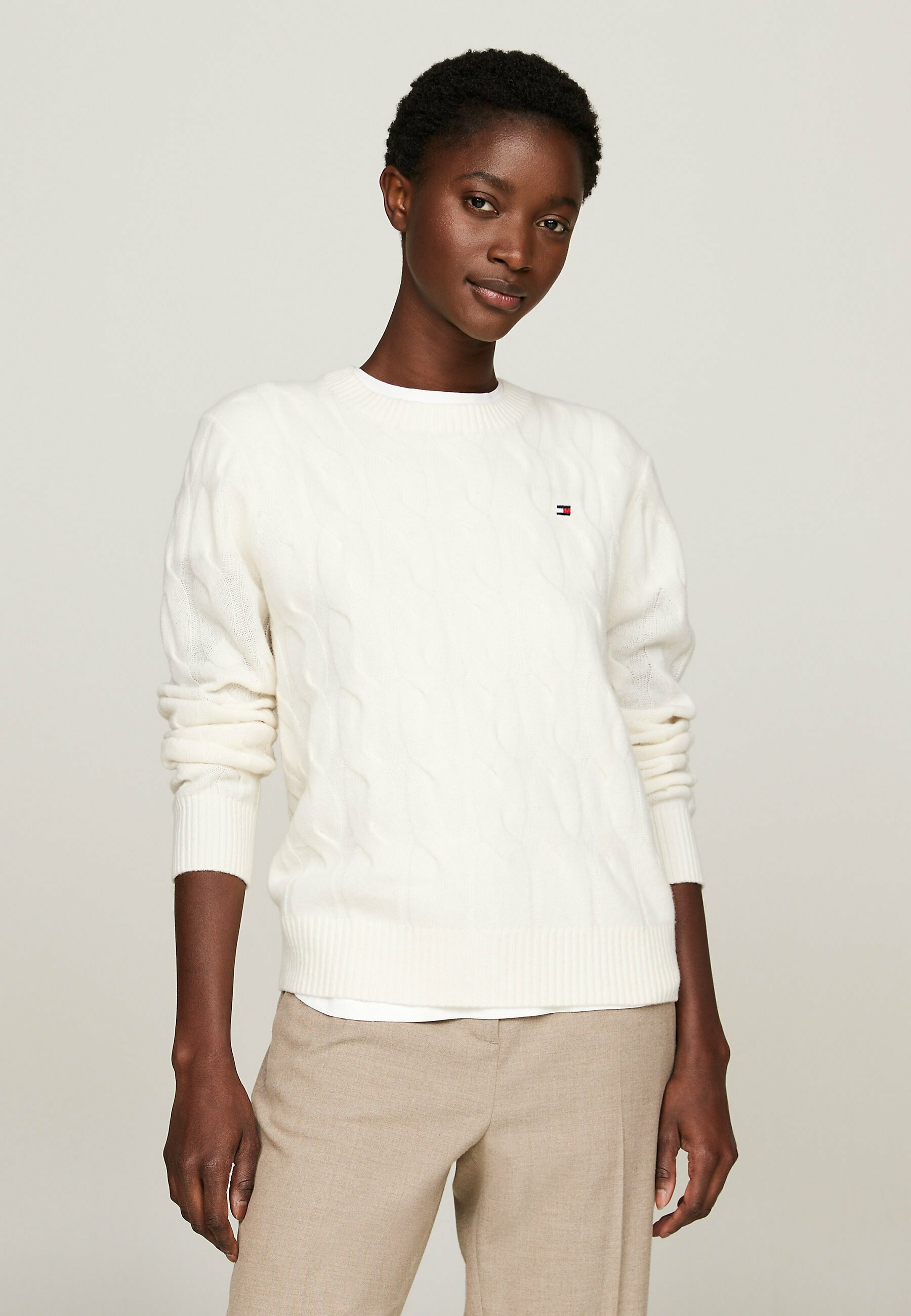 Tommy Hilfiger SOFT CABLE - Jumper - ivory petal/off-white 