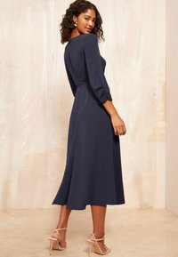 Friends Like These TULIP SLEEVE BELTED FLUTE HEM - REGULAR FIT - Dienas kleita - navy blue