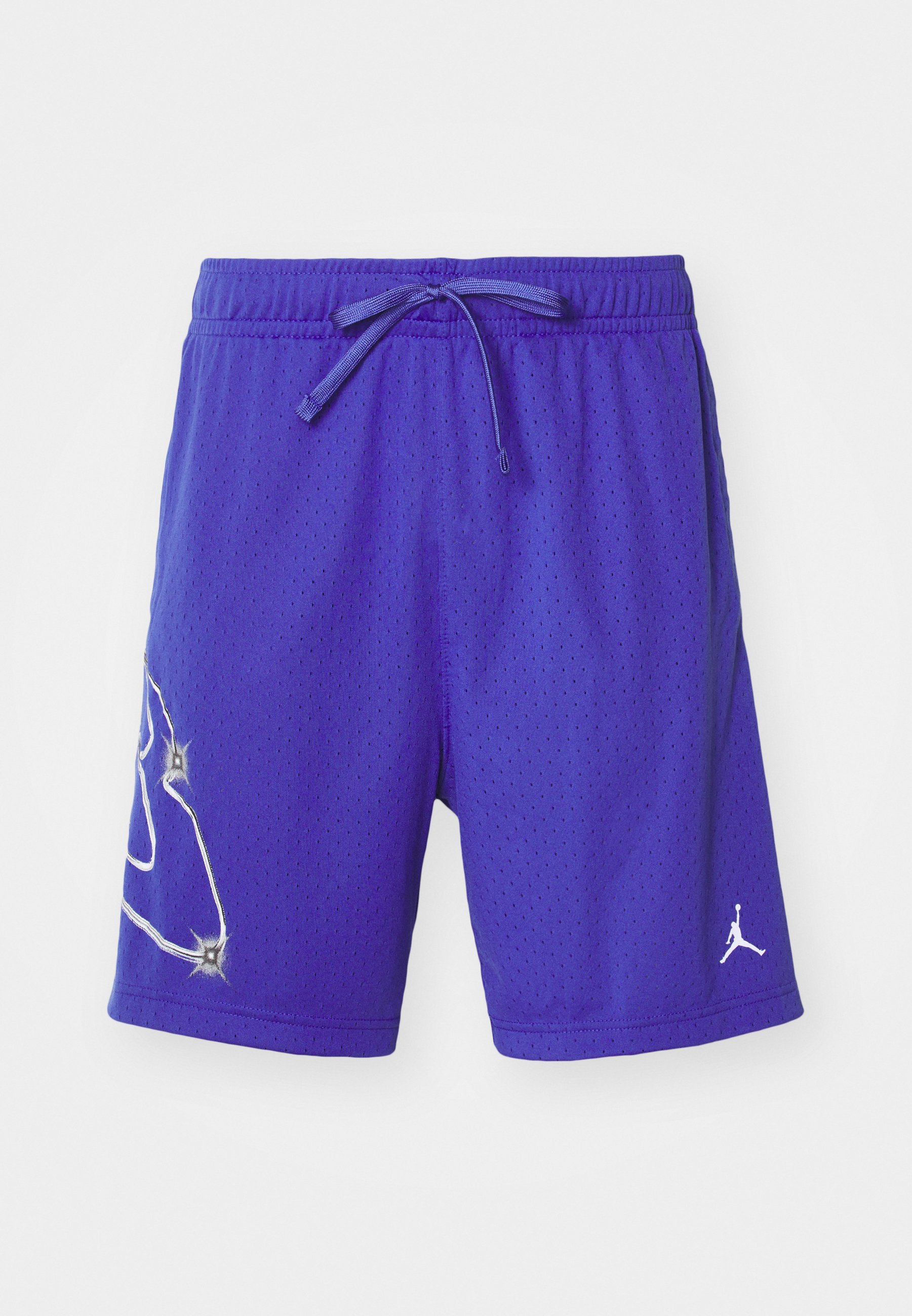 white and purple jordan shorts