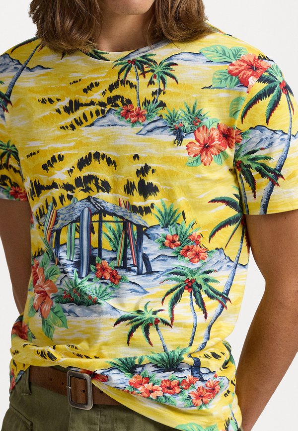 CUSTOM SLIM BEACH-PRINT JERSEY T-SHIRT - Print T-shirt - surf shack scenic2