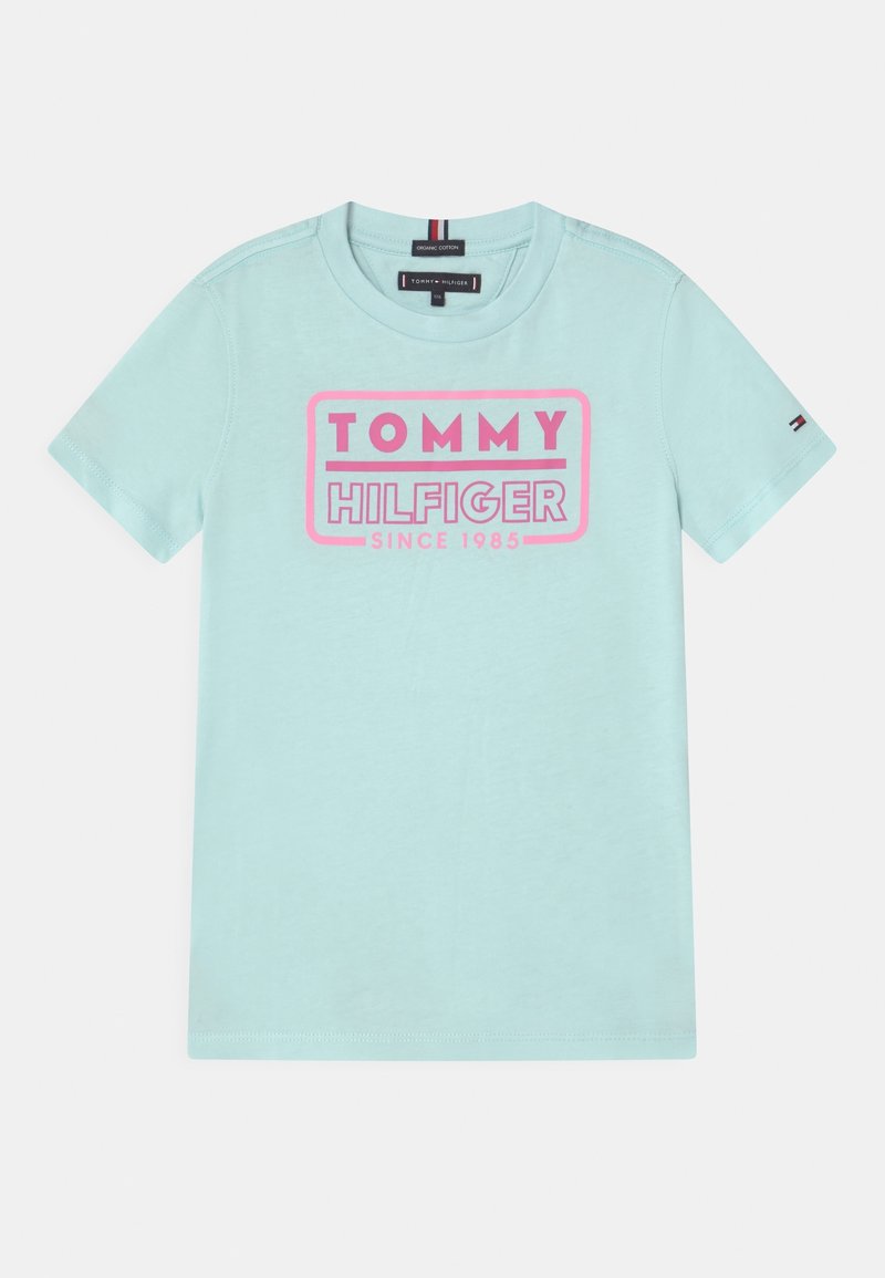 Tommy Hilfiger NEON ARTWORK - Triko s potiskem - frost blue