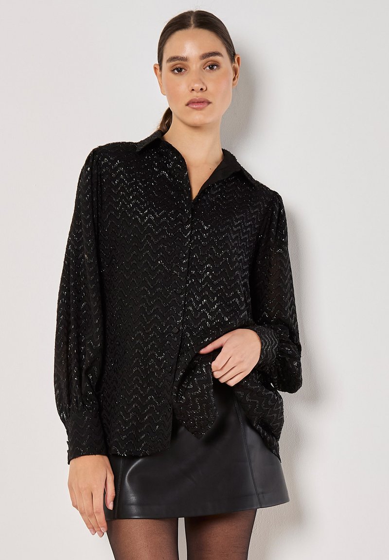 Apricot Overhemdblouse zwart