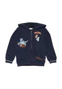 s.Oliver GEBORDUURDE DETAILS - Felpa con zip - navy