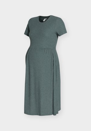 ONLY MATERNITY, OLMMALAYA Midi - Strickkleid - balsam green/melange
