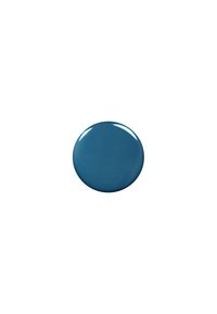 Rund färgdropp i en glänsande djup teal-färg, med en slät textur och jämn yta som subtilt reflekterar ljus.