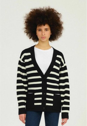 DEBBI STRIPED - Strickjacke - navy