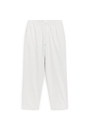 Witte broek met elastische taille, comfortabele pasvorm, zijzakken, rechte pijpen en lichtgewicht stof.