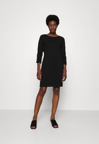 TOM TAILOR DENIM DRESS WITH SLEEVE DETAIL - Dzsörzéruha - deep black
