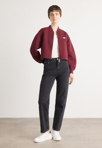 Calvin Klein Jeans Sweater met rits - deep rouge