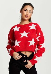 Liquorish STAR PATTERN - Jumper - red