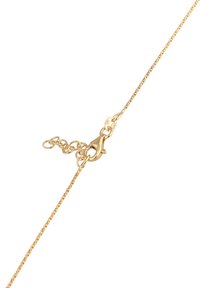 Goldene Kettenarmband mit gedrehtem Design, einem Karabinerverschluss und verstellbarer Länge. Glatte Oberfläche und glänzende Ausführung.