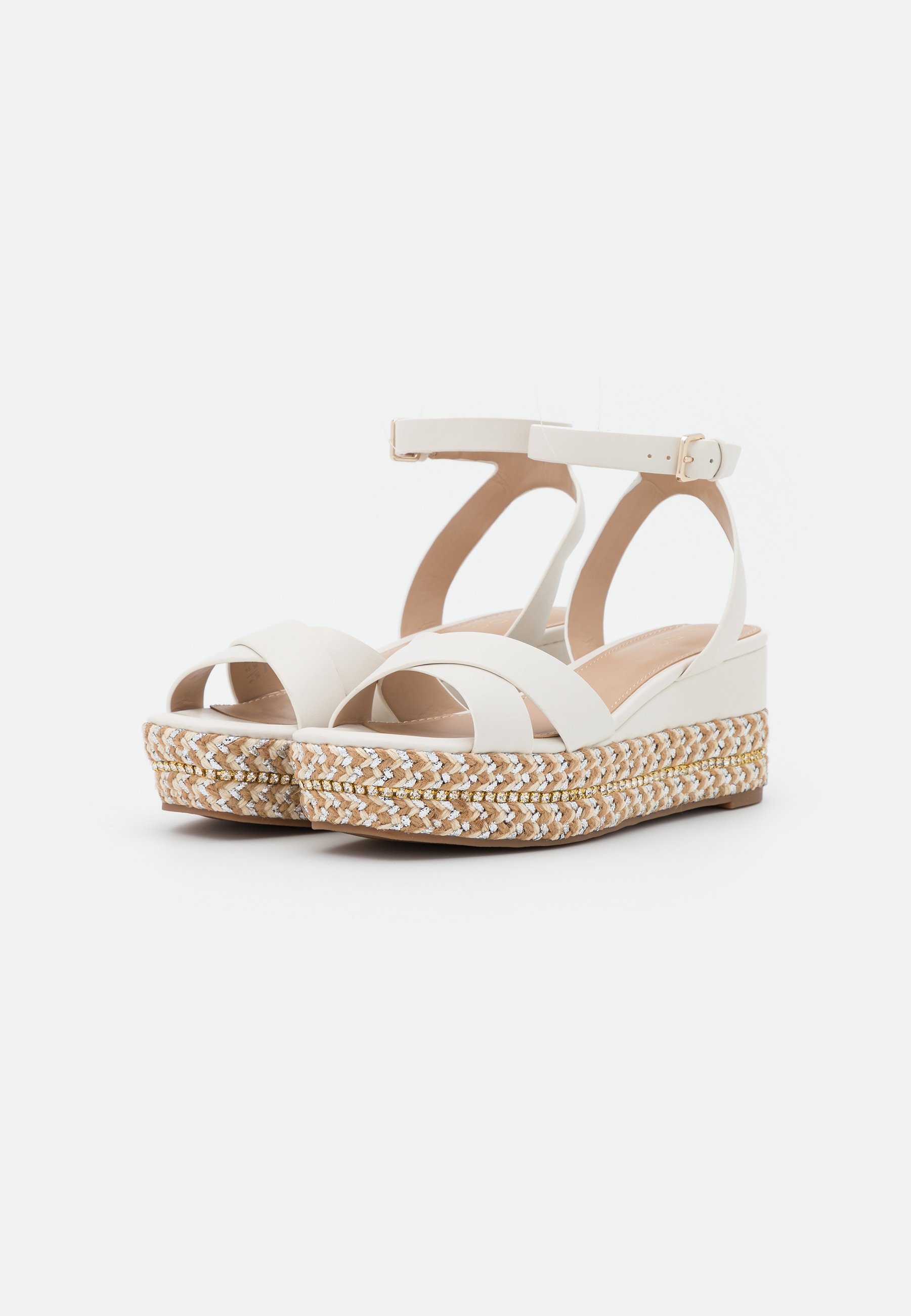 ALDO LAUNIA - Sandalias con plataforma - white/blanco - Zalando.es