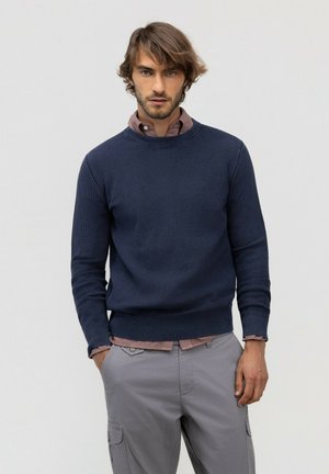 El Ganso, JERSEY ESTRUCTURA GARMENT DYED TOPO - Jersey de punto - marino