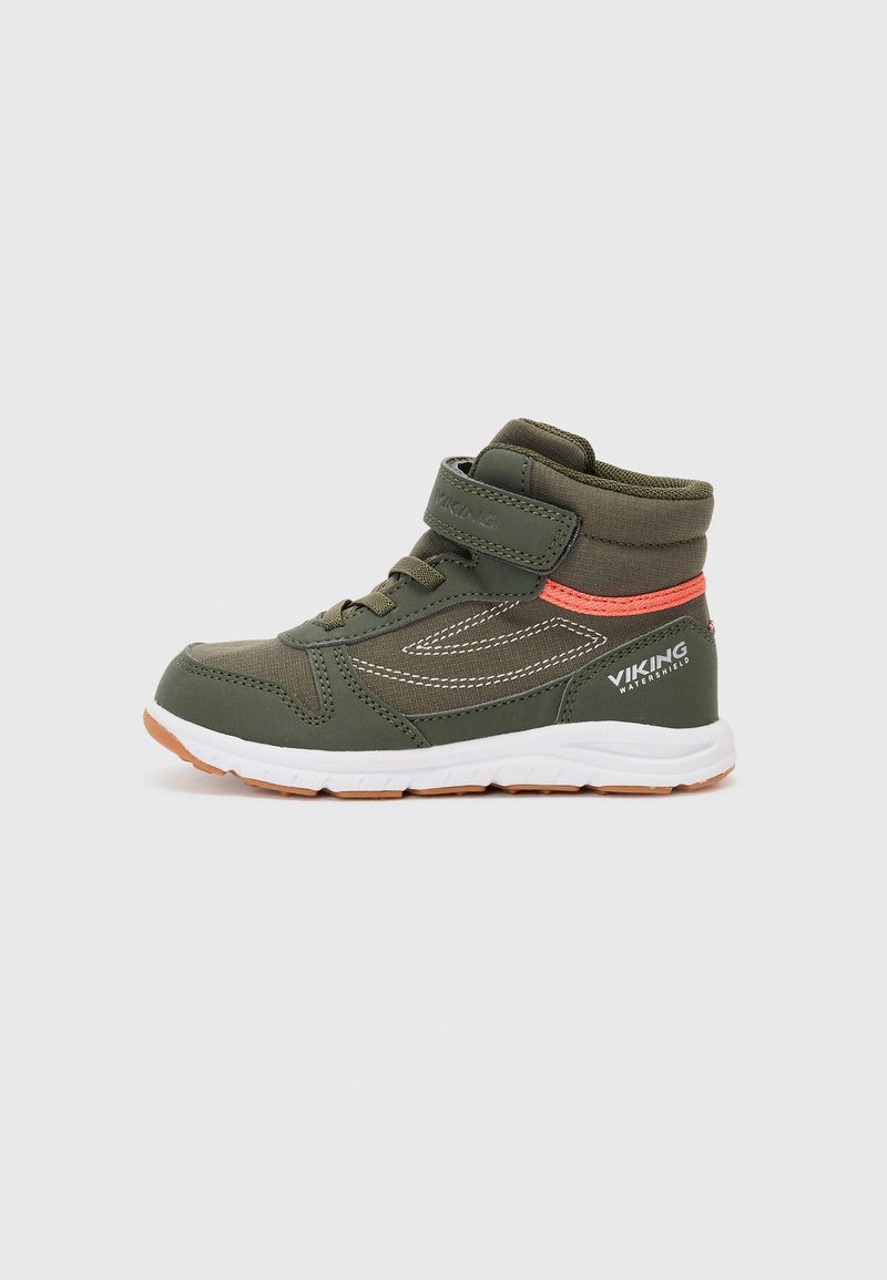 Viking HOVET MID UNISEX - Sapatilhas de cano alto - olive/red