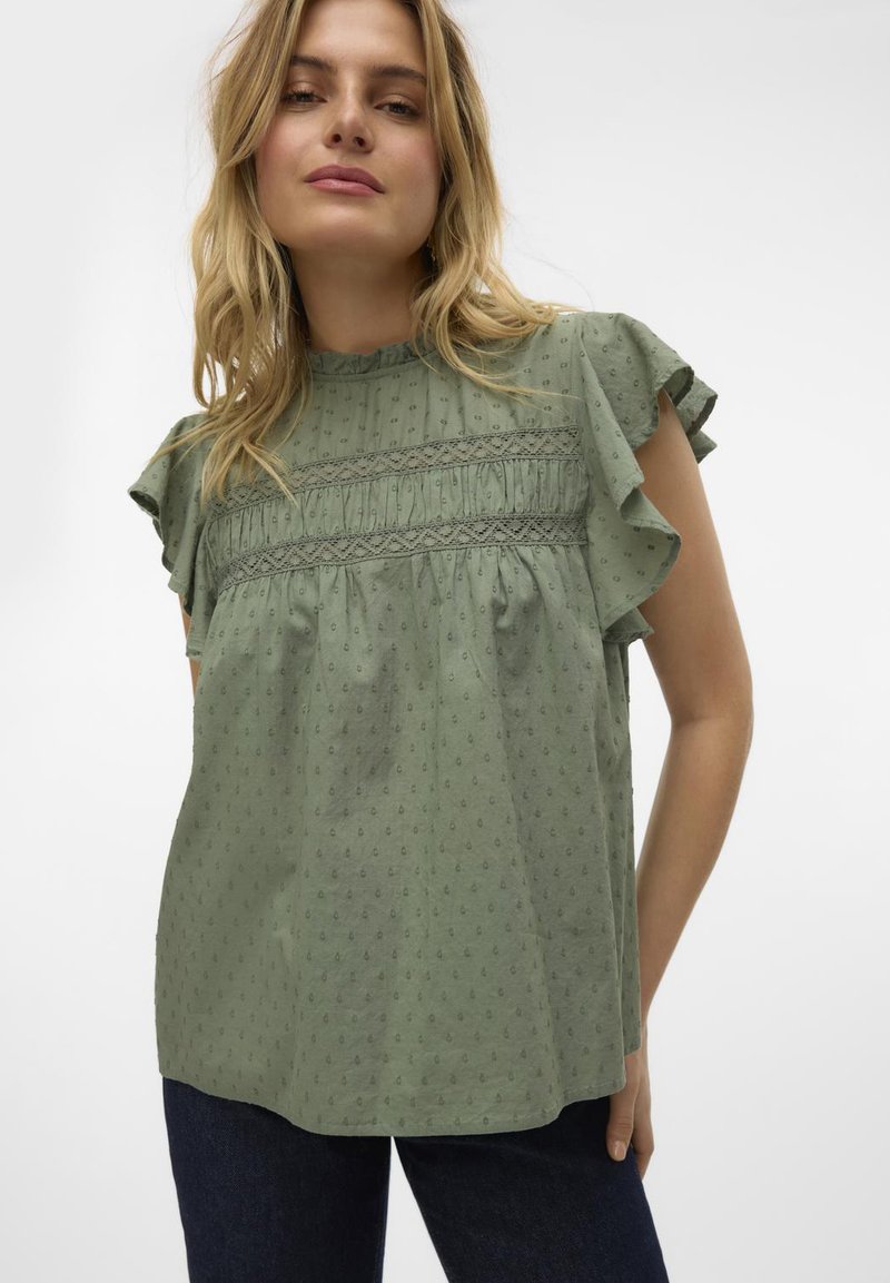 Vero Moda VMTRINE - Blúz - hedge green