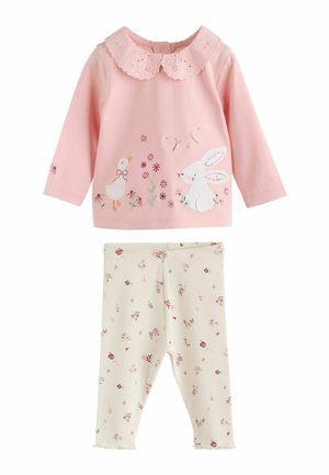 Next, REGULAR FIT - LONG SLEEVE TOP AND LEGGINGS BABY 2 PIECE SET . - Leggings - Hosen - pink bunny