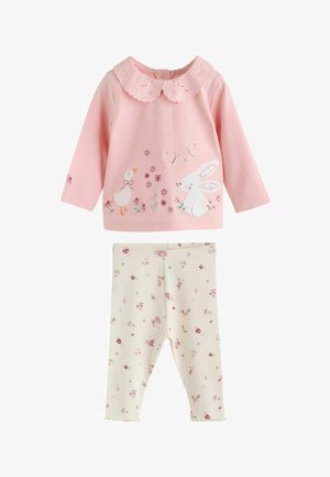 Next, REGULAR FIT - LONG SLEEVE TOP AND LEGGINGS BABY 2 PIECE SET . - Retuusid - püksid - pink bunny