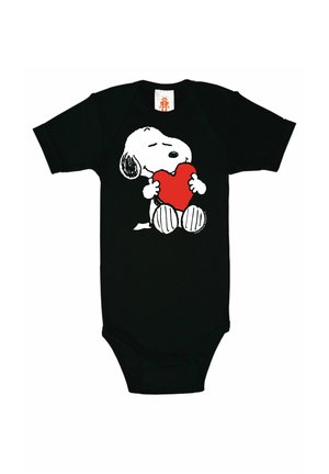 LOGOSHIRT, BABY-BODY SNOOPY - HEART UNISEX - Body - schwarz