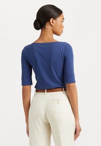 Lauren Ralph Lauren STRETCH COTTON BOATNECK TEE - T-shirt basic - indigo sail