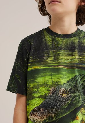 WE Fashion Tricou cu imprimeu - dark green