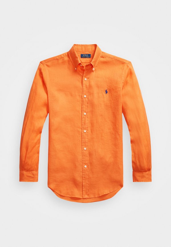 CUSTOM FIT LINEN SHIRT - Shirt - kona orange2