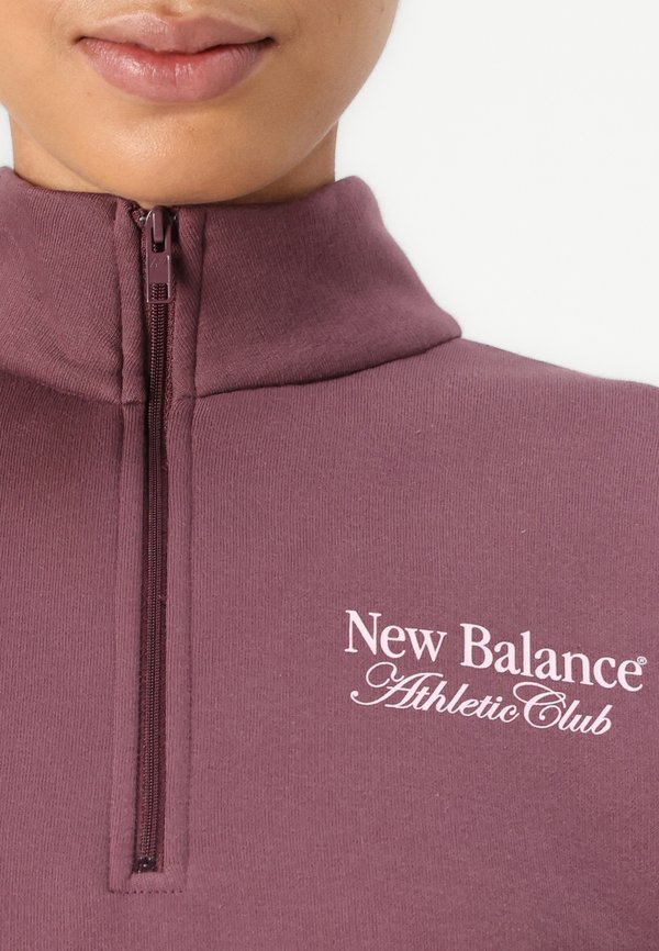 LINEAR GRAPHIC HALF ZIP - Sweatshirt - faded plum2