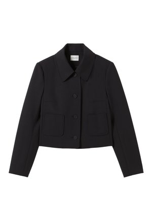 Claudie Pierlot VESTE BOÎTE LAINE MÉLANGÉE - Chaqueta fina - noir