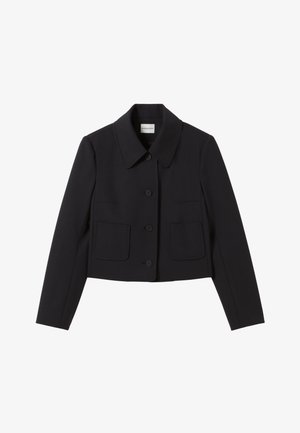Claudie Pierlot VESTE BOÎTE LAINE MÉLANGÉE - Giacca leggera - noir