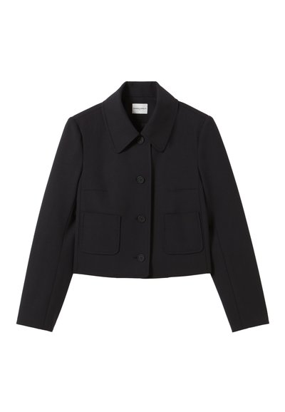 Claudie Pierlot VESTE BOÎTE LAINE MÉLANGÉE - Chaqueta fina - noir