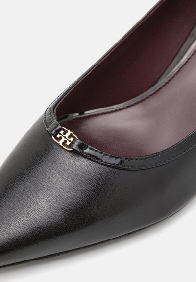 Tory Burch DOUBLE BUCKLE KITTEN HEEL - Klasiski papēži - perfect black