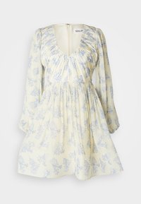 ESTELLE V NECK MINI DRESS - Vapaa-ajan mekko - light yellow/blue