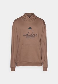 adidas Sportswear BRAND LOVE HOODIE - Felpa con cappuccio - earth strata