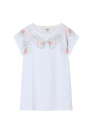 FatFace, REGULAR FIT - EMBROIDERED PLACEMENT FLORAL T-SHIRT - Print T-shirt - white
