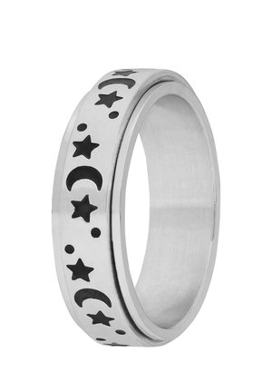 ANTI-STRESS MIT MOND UND STERN - Ring - silver-coloured