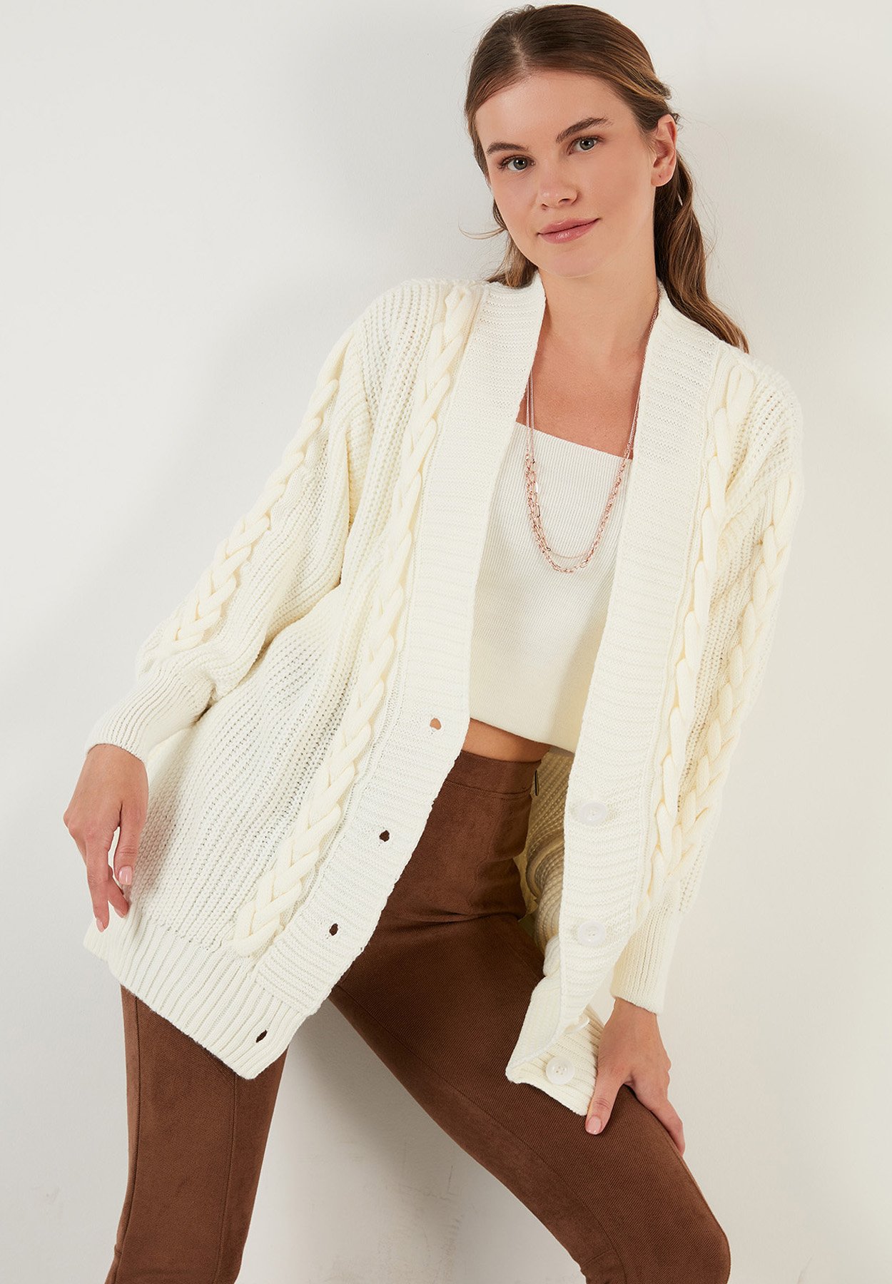 LELA Cardigan - ecru/off-white - Zalando